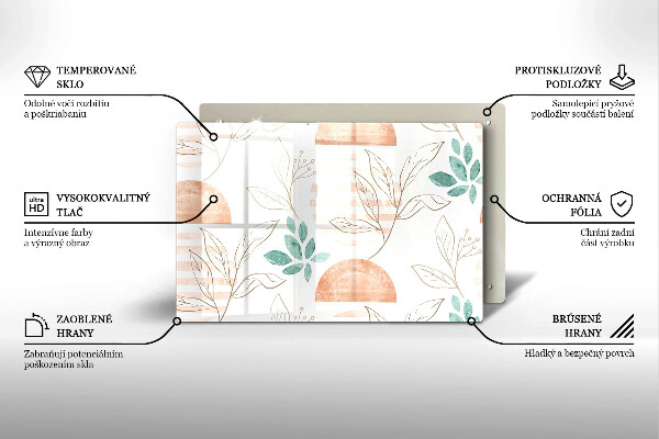 Protection plaque induction Modèle de feuilles de bohème