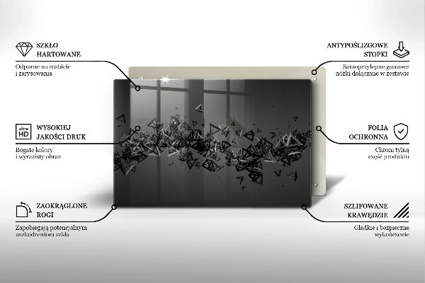 Protection plaque induction Formes 3D abstraites