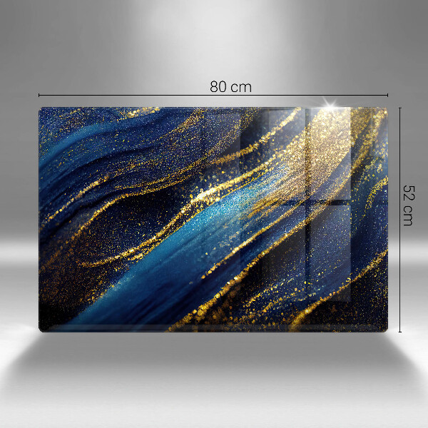 Protège plaque de cuisson Abstraction bleu marine