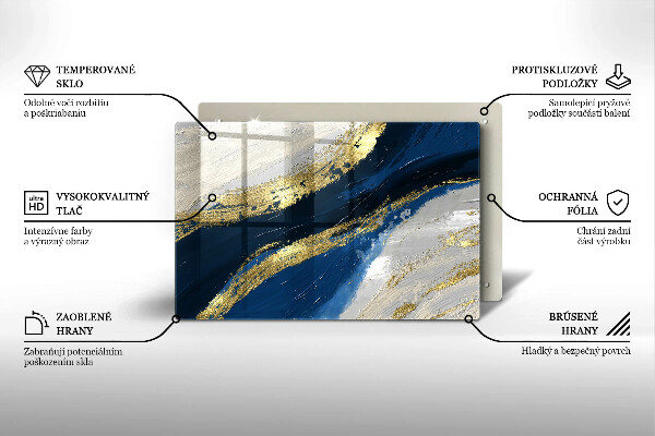 Protège plaque de cuisson Texture avec de l'or