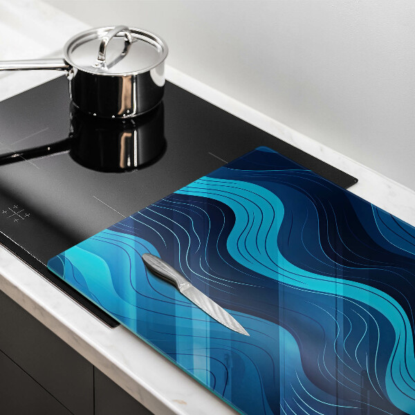 Protège plaque de cuisson Vagues abstraites