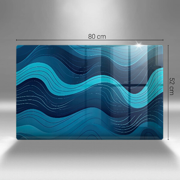 Protège plaque de cuisson Vagues abstraites