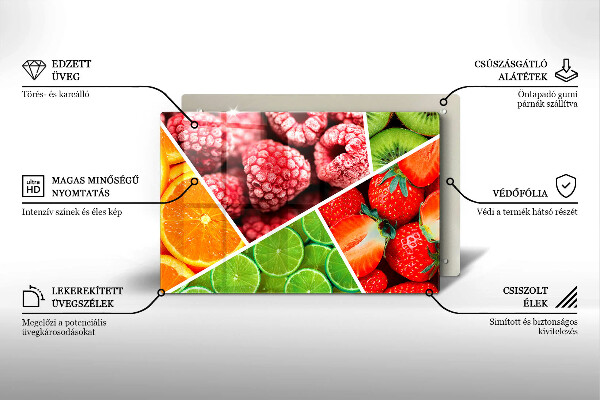 Protège plaque de cuisson Fruits colorés