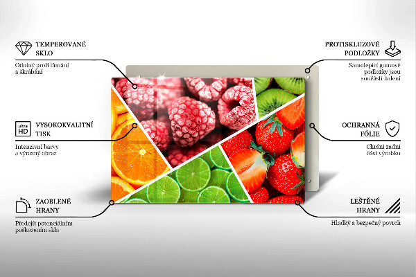 Protège plaque de cuisson Fruits colorés