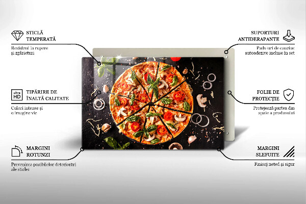 Protège plaque de cuisson Pizza aux champignons