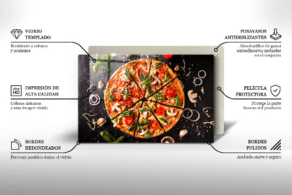 Protège plaque de cuisson Pizza aux champignons