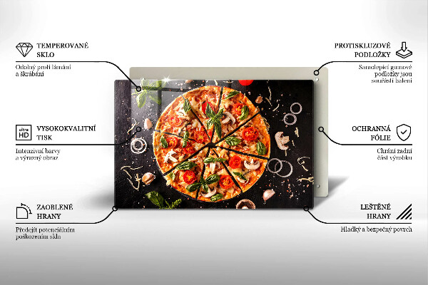 Protège plaque de cuisson Pizza aux champignons