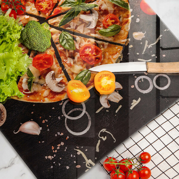 Protège plaque de cuisson Pizza aux champignons