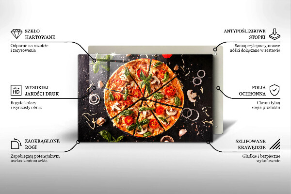 Protège plaque de cuisson Pizza aux champignons