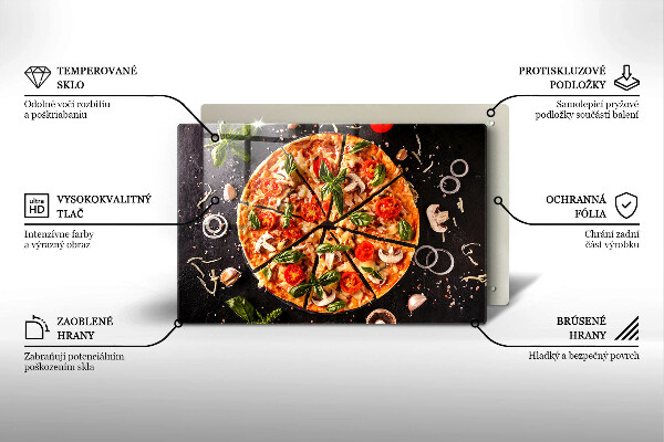 Protège plaque de cuisson Pizza aux champignons