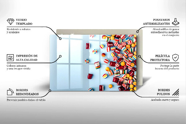 Protège plaque de cuisson Bonbons colorés