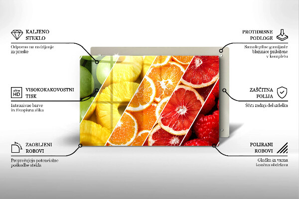 Protège plaque de cuisson Fruits colorés