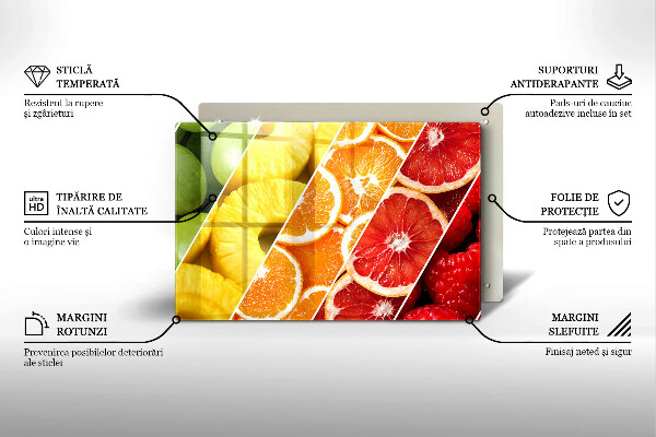 Protège plaque de cuisson Fruits colorés