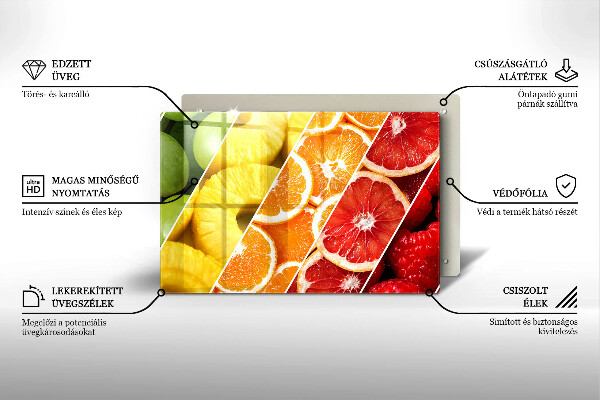 Protège plaque de cuisson Fruits colorés