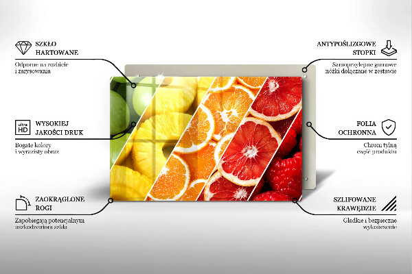 Protège plaque de cuisson Fruits colorés