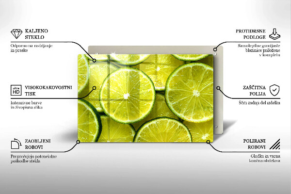 Protège plaque de cuisson Tranches de citron vert