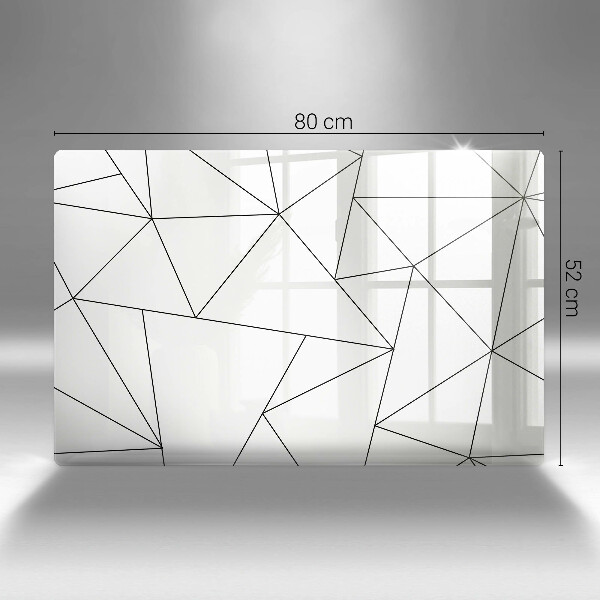Protège plaque de cuisson Triangles blancs