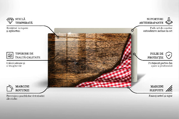 Protège plaque de cuisson Table en bois