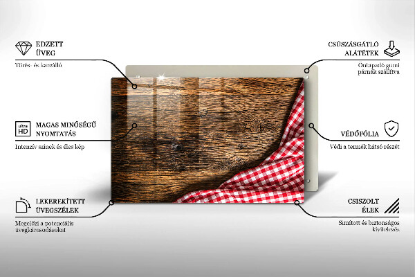 Protège plaque de cuisson Table en bois