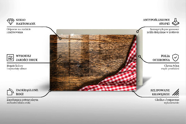 Protège plaque de cuisson Table en bois