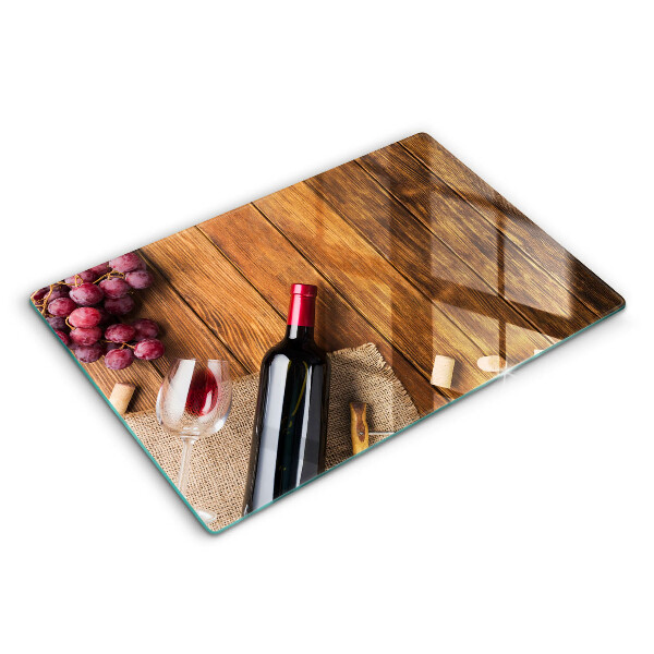 Protège plaque de cuisson Une bouteille de vin rouge