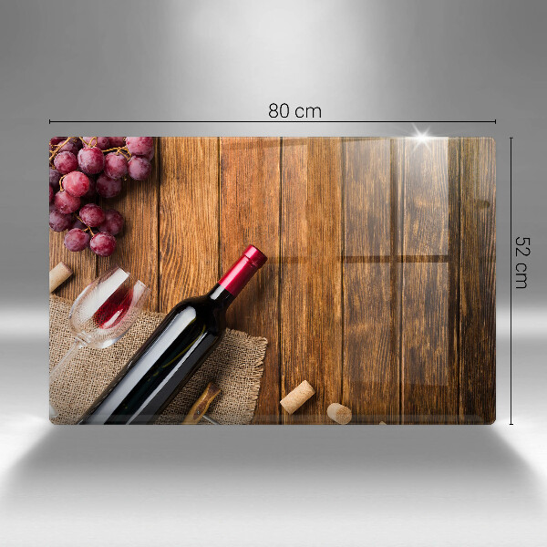 Protège plaque de cuisson Une bouteille de vin rouge