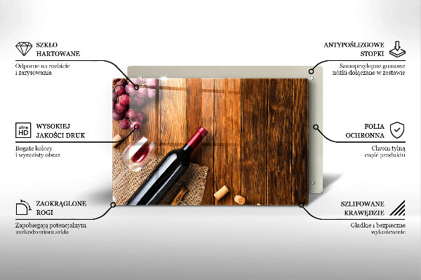 Protège plaque de cuisson Une bouteille de vin rouge