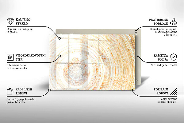 Protège plaque de cuisson Texture du bois