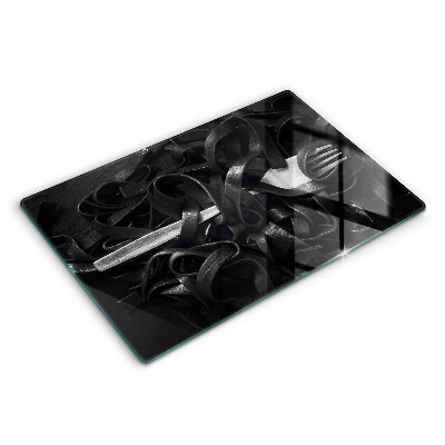 Protège plaque de cuisson Pâtes tagliatelles noires
