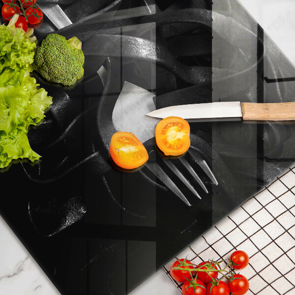 Protège plaque de cuisson Pâtes tagliatelles noires