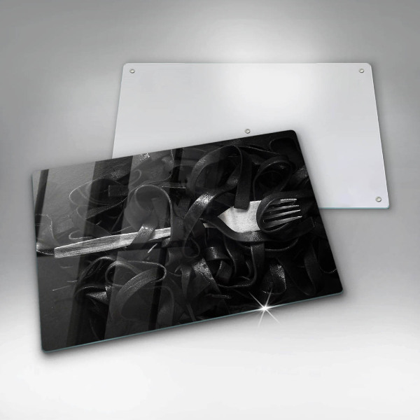 Protège plaque de cuisson Pâtes tagliatelles noires