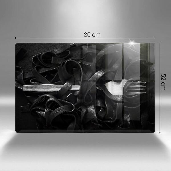 Protège plaque de cuisson Pâtes tagliatelles noires