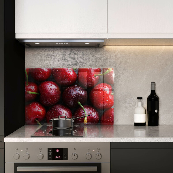 Protège plaque de cuisson Gros plan de cerises-plan cu cireșe