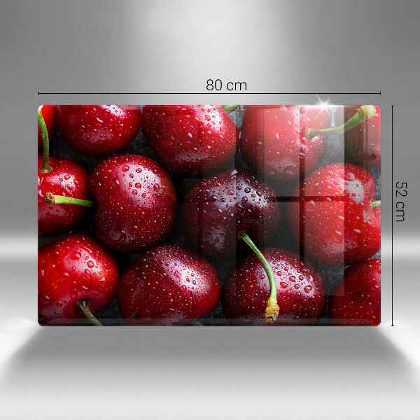 Protège plaque de cuisson Gros plan de cerises-plan cu cireșe