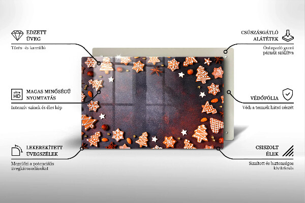 Protège plaque de cuisson Noël en pain d'épice
