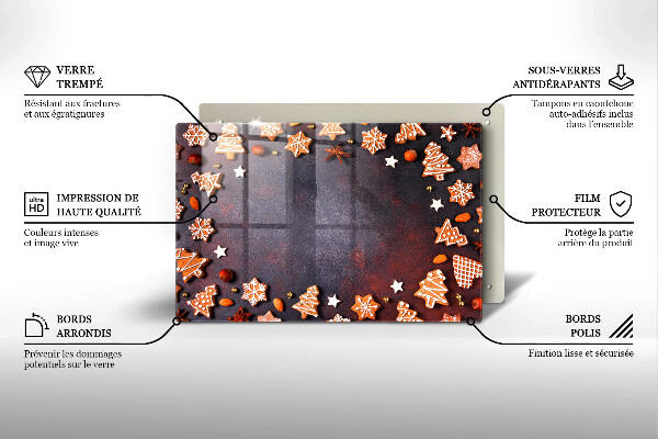 Protège plaque de cuisson Noël en pain d'épice