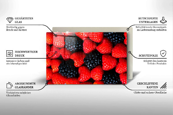 Protège plaque de cuisson Framboises et mûres