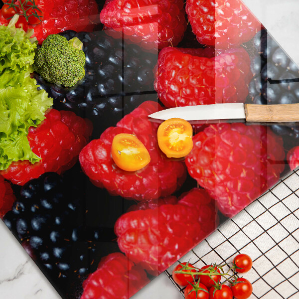 Protège plaque de cuisson Framboises et mûres