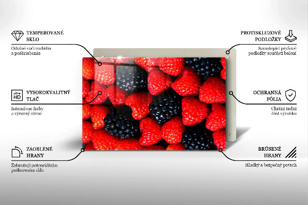 Protège plaque de cuisson Framboises et mûres