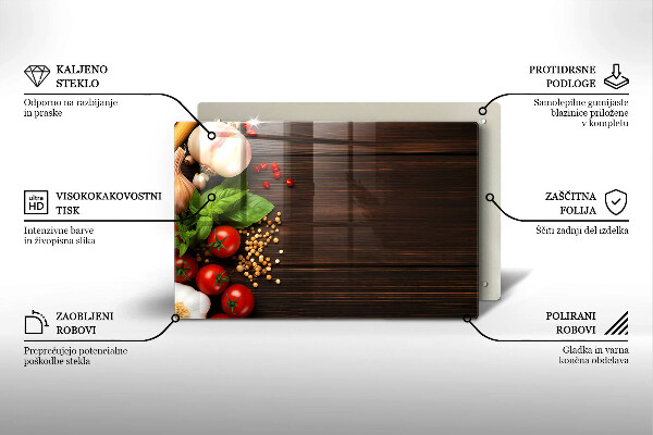 Protège plaque de cuisson Des légumes sur la table