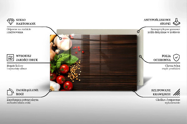 Protège plaque de cuisson Des légumes sur la table