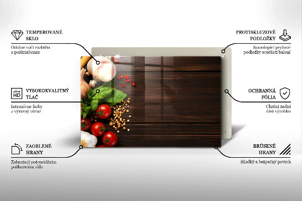 Protège plaque de cuisson Des légumes sur la table