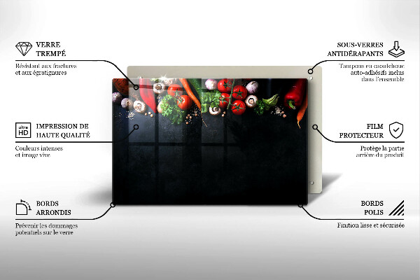 Protège plaque de cuisson Légumes colorés