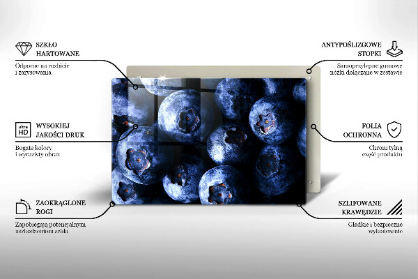 Protège plaque de cuisson Gros plan de baies-plan cu fructe de padure