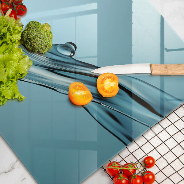 Protège plaque de cuisson Eau sur fond bleu