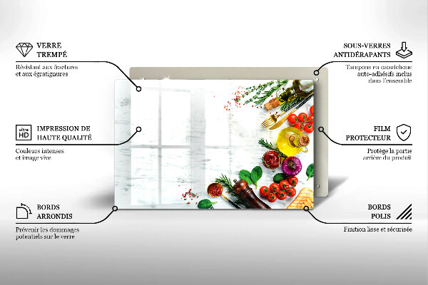 Protège plaque de cuisson Légumes et épices