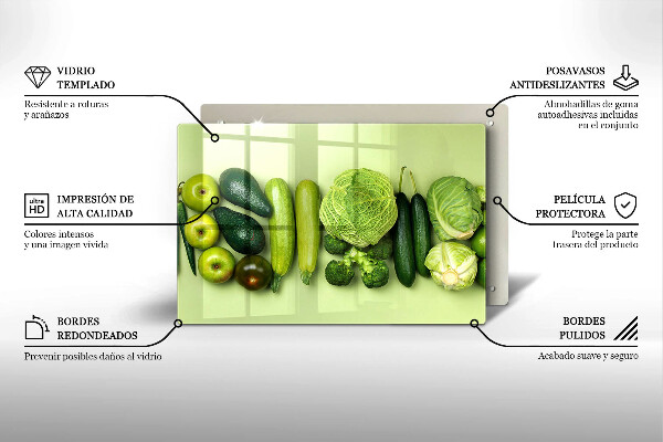 Protège plaque de cuisson Fruits et légumes verts