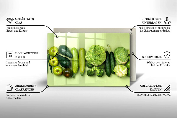 Protège plaque de cuisson Fruits et légumes verts