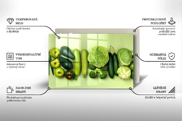 Protège plaque de cuisson Fruits et légumes verts