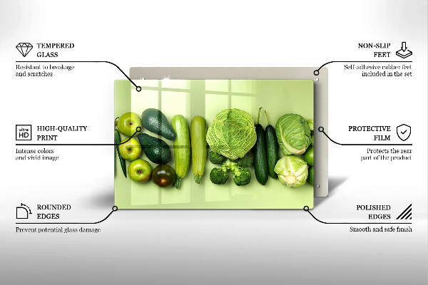 Protège plaque de cuisson Fruits et légumes verts